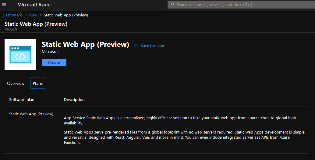 Static Web App Creation